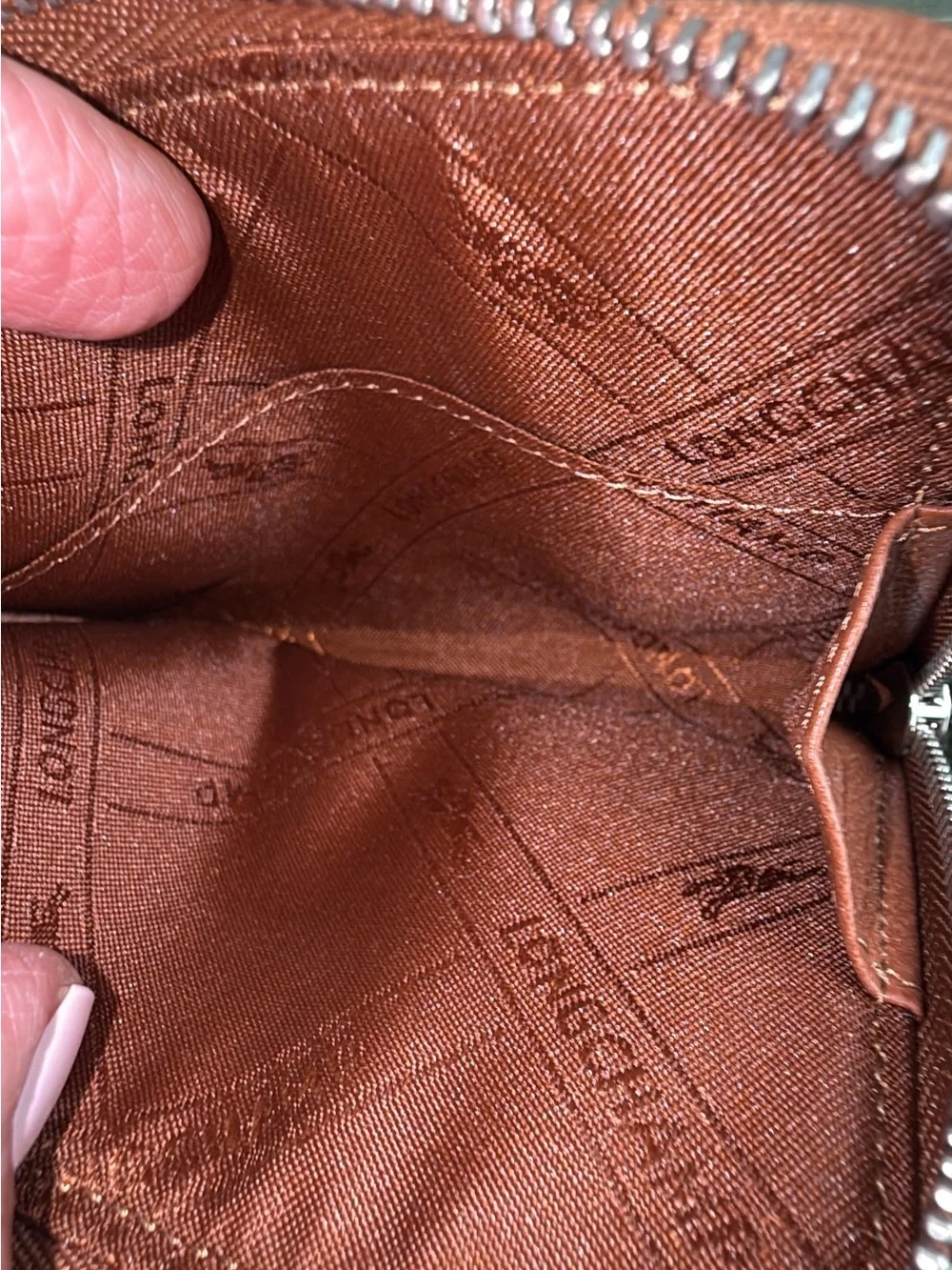 Longchamp Le Foulonne Leather Coin Purse With Removable Card Holder and key